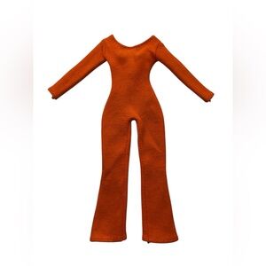 Vintage Barbie Orange Jumpsuit 1970s Superstar Style Doll Clothes - Retro